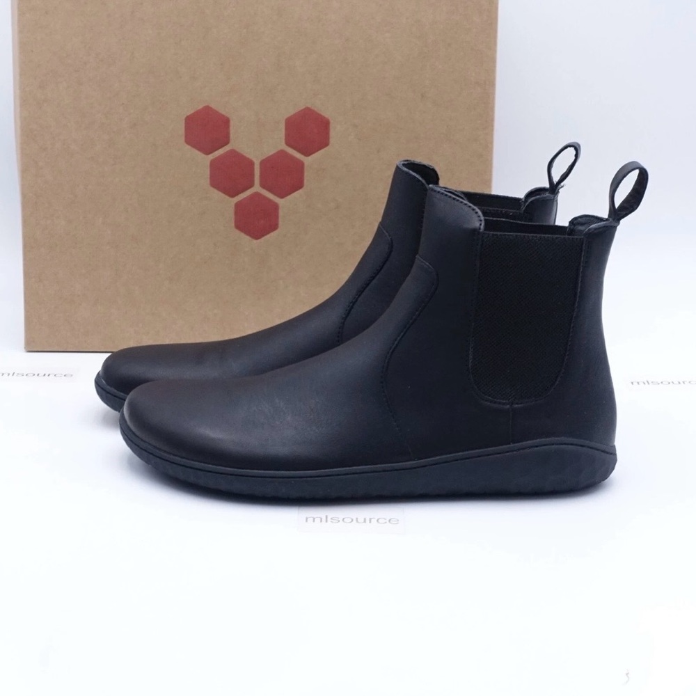 Vivo Barefoot Black obsidian Chelsea boot 7